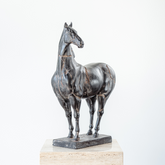 Realistic marble-textured resin sculpture with distinctive cracks