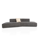 Asti Sectional V-Shape Sofa upholstered in premium cotton and linen blend fabric with carbon steel legs. A modern luxury sofa offering plush comfort with down and high-density sponge filling, perfect for stylish living rooms and contemporary home decor.