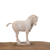 Classic white resin horse figure with detailed features and soft finish
