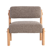 Forli Lounge Chair upholstered in premium Chenille fabric with high-density sponge cushioning and a weathered elm wood frame, offering modern comfort and stylish design.