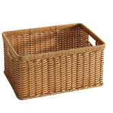Large medium-depth rectangular storage basket with handles, perfect for organizing kitchen essentials, accessories, or décor.