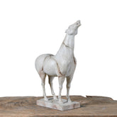 Vintage war horse sculpture showing elegant lines and powerful form