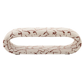 Amal Bench upholstered in soft fabric with linear abstract pattern, modern clean silhouette, and versatile accent seating for contemporary interiors