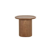 Hanko side table with slim base in a modern living room setting