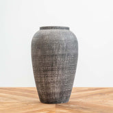 Medium handcrafted Kaya Vase with a rustic textured finish, ideal for modern, boho, or minimalist home décor.