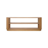Milton console table in a natural oak finish with a timeless contemporary design
