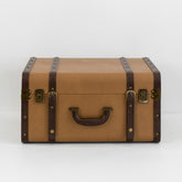 Close-up of Nico PU leather storage box showcasing textured exterior and velvet-lined interior