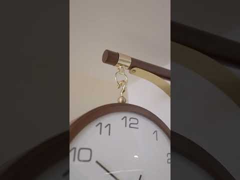 Double Side Wood Wall Clock