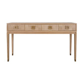 Sol console table in a natural oak finish with a modern and timeless design