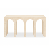 Vasi Travertine Console with unique archway design in natural stone