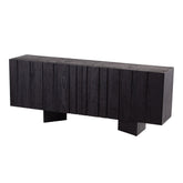 Viterbo Sideboard in sleek black elm wood with spacious compartments for modern home storage.