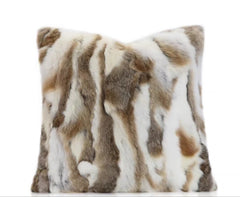 Jacy Fur Cushion- Brown