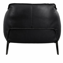 Lorenzo Leather Armchair-Black