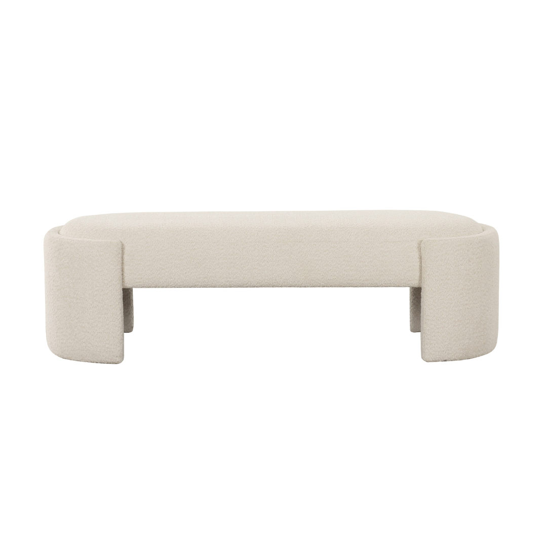 Anton fabric bench modern upholstered bedroom entryway hallway seating