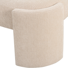 High quality white ottoman 102cm durable fabric pouf coffee table seat