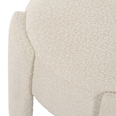 Compact fabric ottoman footrest modern pouf versatile extra seating