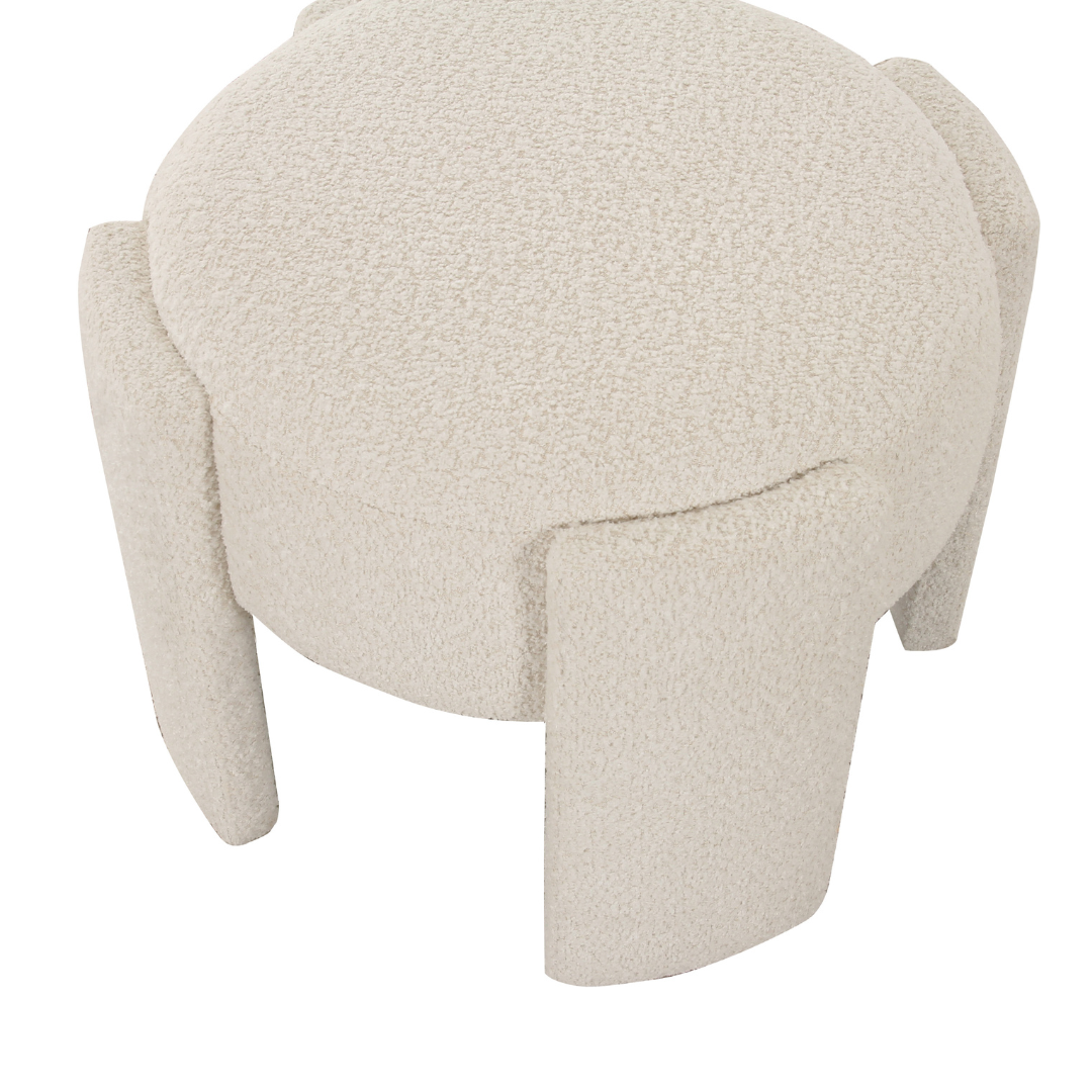 Modern Scandinavian ottoman pouf fabric stool for living room bedroom