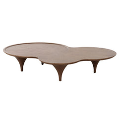 Modern coffee table with a unique design on a white background