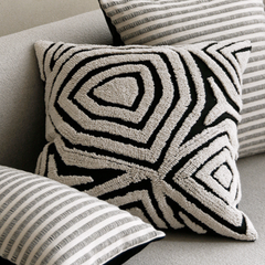 Beige Geo Cushion