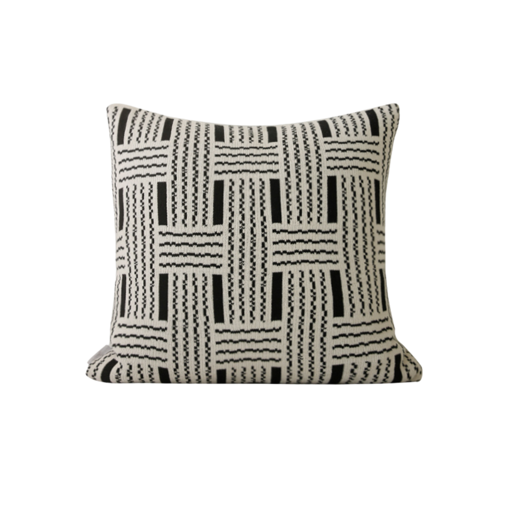 Contrast Knit Cushion