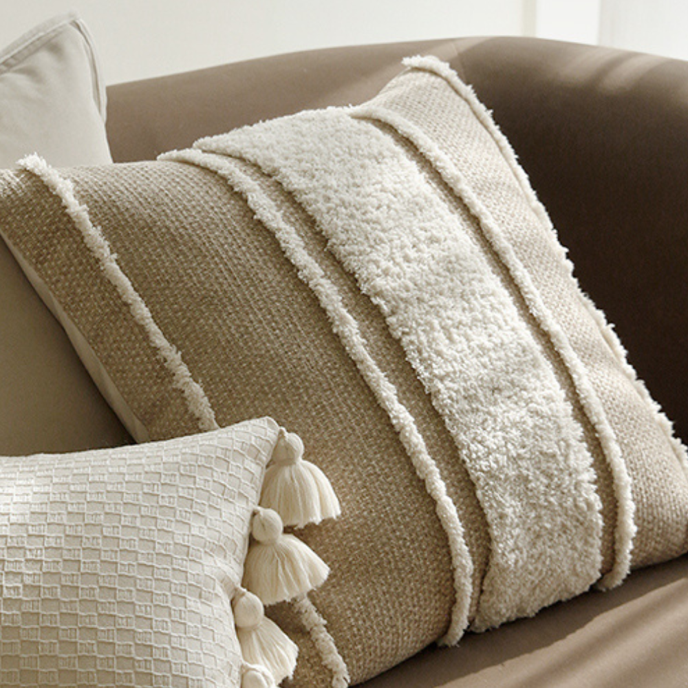 Beige Stripe Cushion