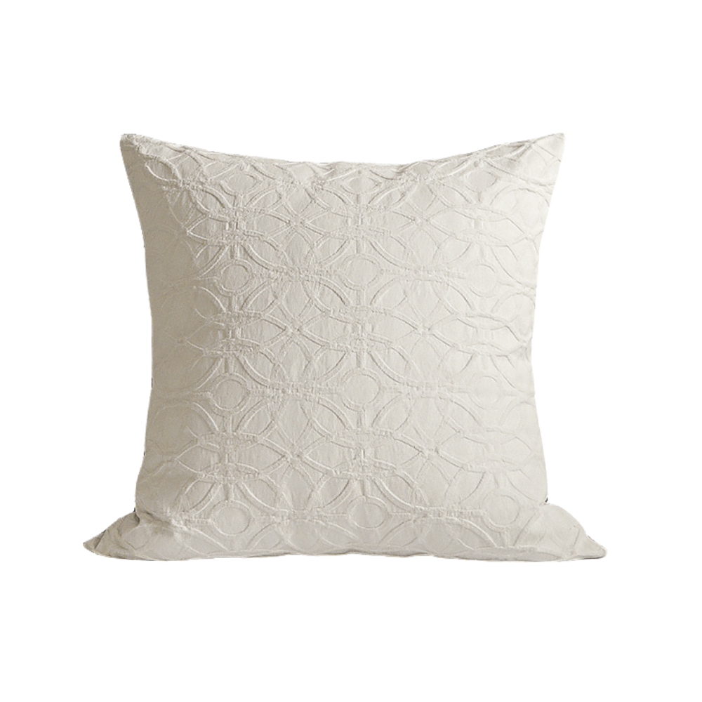 White Circle Cushion