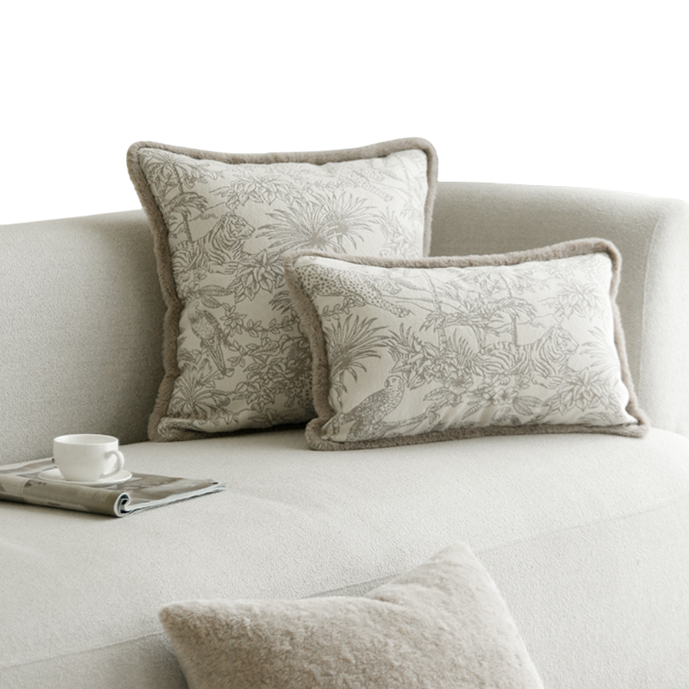 Jacquard Trim Cushion