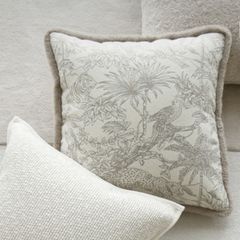 Jacquard Trim Cushion