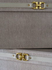 Stylish medium-sized PU leather storage box featuring a plush velvet interior, perfect for storing everyday essentials or valuables on a vanity, desk, or shelf.