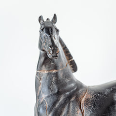 Black Vintage War Horse