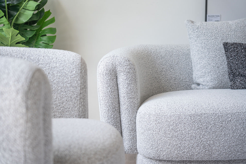 Alborg Grey Boucle Armchair