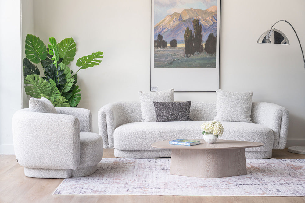 Alborg Grey Boucle Armchair