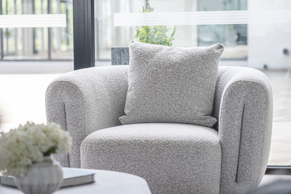 Alborg Grey Boucle Armchair