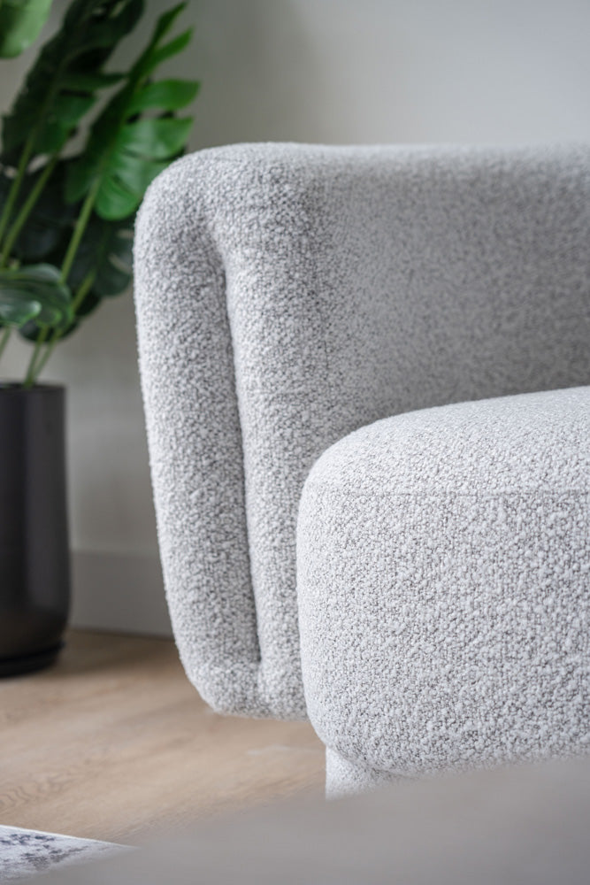 Alborg Grey Boucle Armchair