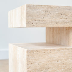 Orta Travertine Side Table