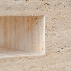 Orta Travertine Side Table