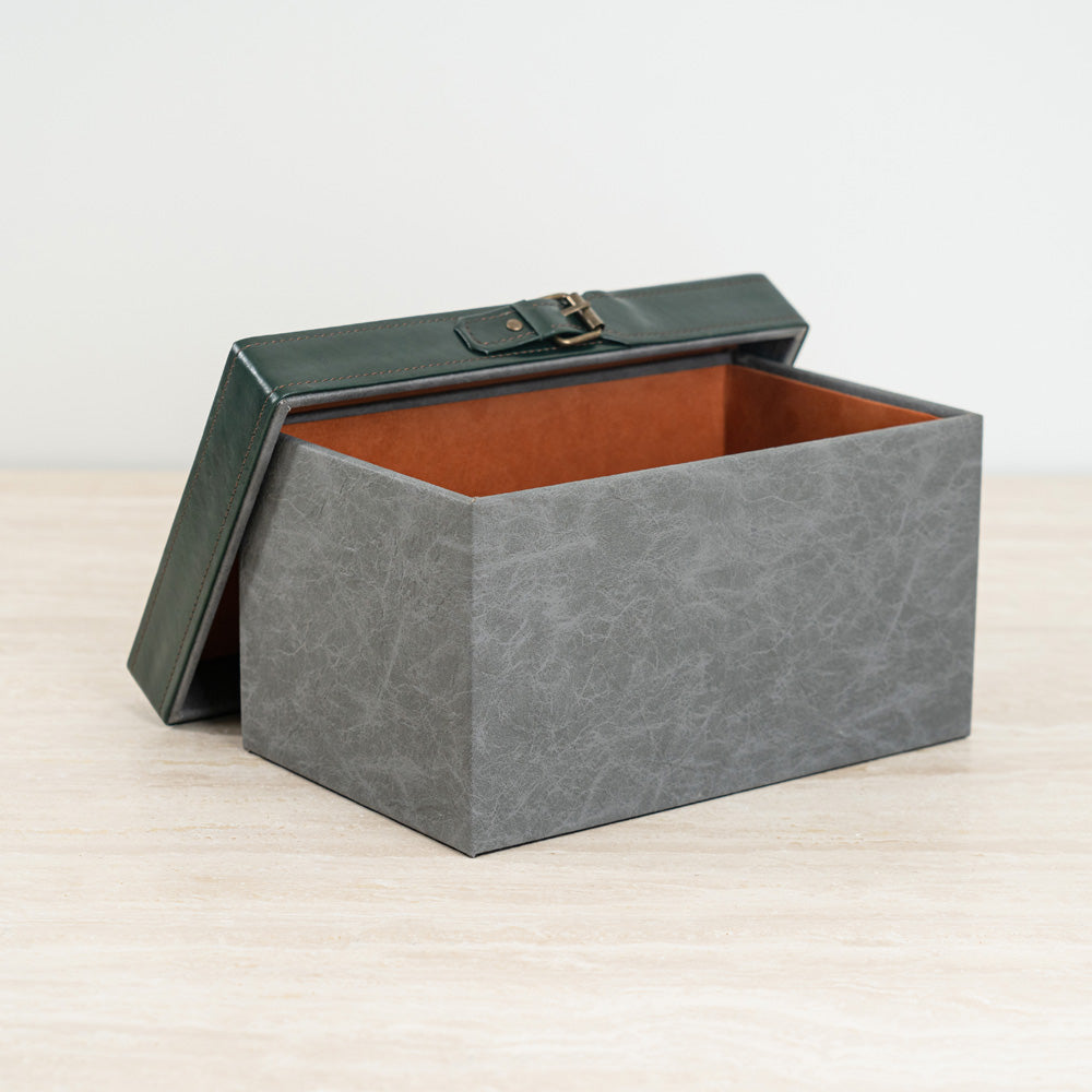 Durable storage box with bold coloring and elegant contemporary styling.