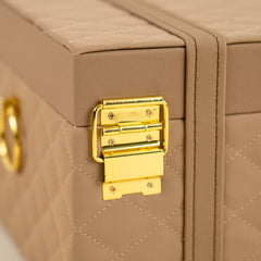 High-end quilted storage chest for jewelry, accessories, documents, and keepsakes.