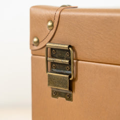 Durable decorative storage chest for living room or bedroom display.