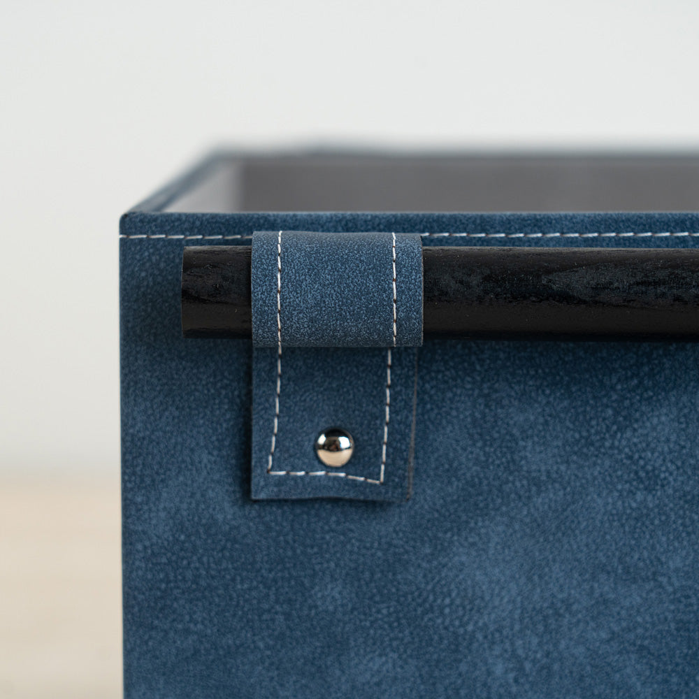 Premium leather-look storage chest with sleek and sophisticated design.