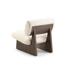 back view of Wynn lounge chair showing sculpted ergonomic curves