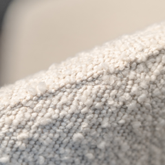 Close-up of premium boucle fabric 
