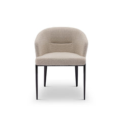 Front view of Bella chair showing elegant and minimalist design