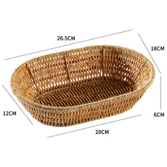 Elegant shallow oval storage baskets in three versatile sizes, ideal for home organization and stylish decorative storage.