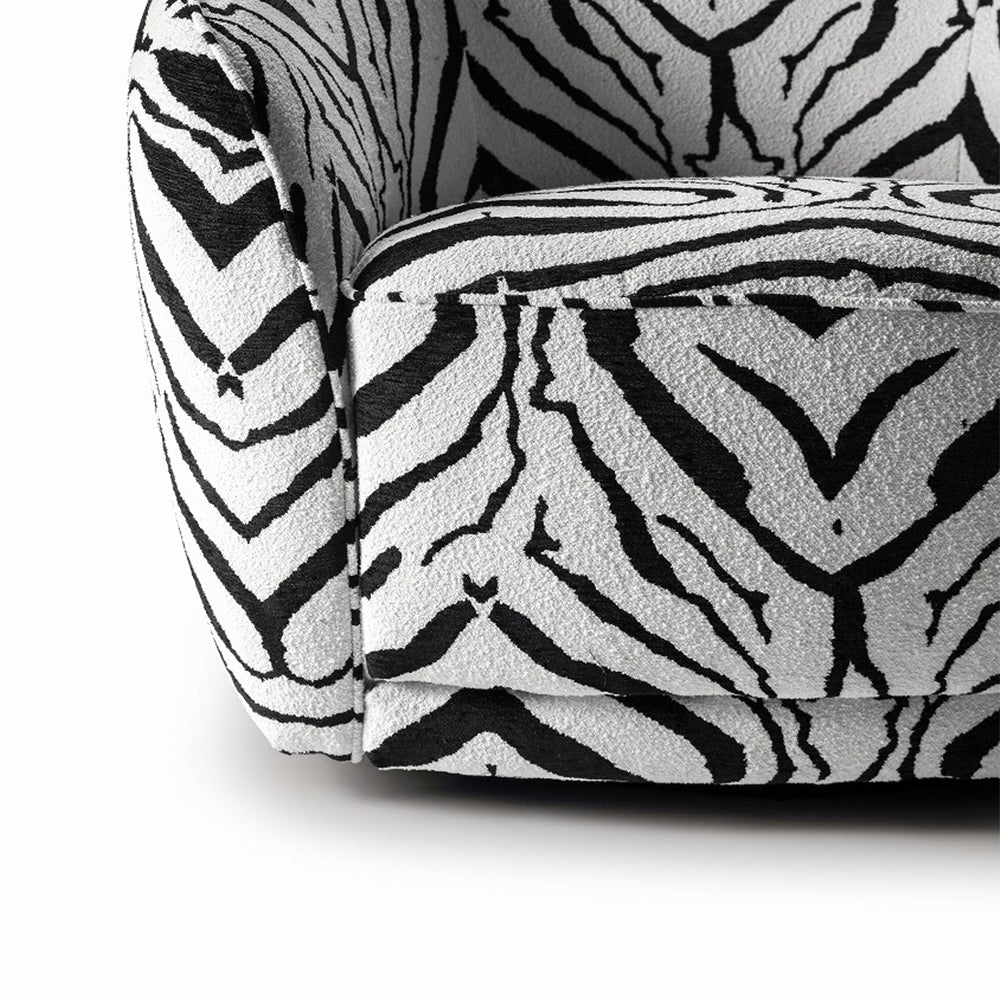 Designer swivel chair with 360-degree rotating hidden base