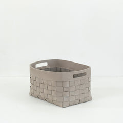 Stylish large storage box made from hand-woven bridle leather, perfect for storing larger items while adding a sophisticated touch to living rooms, bedrooms, or offices.