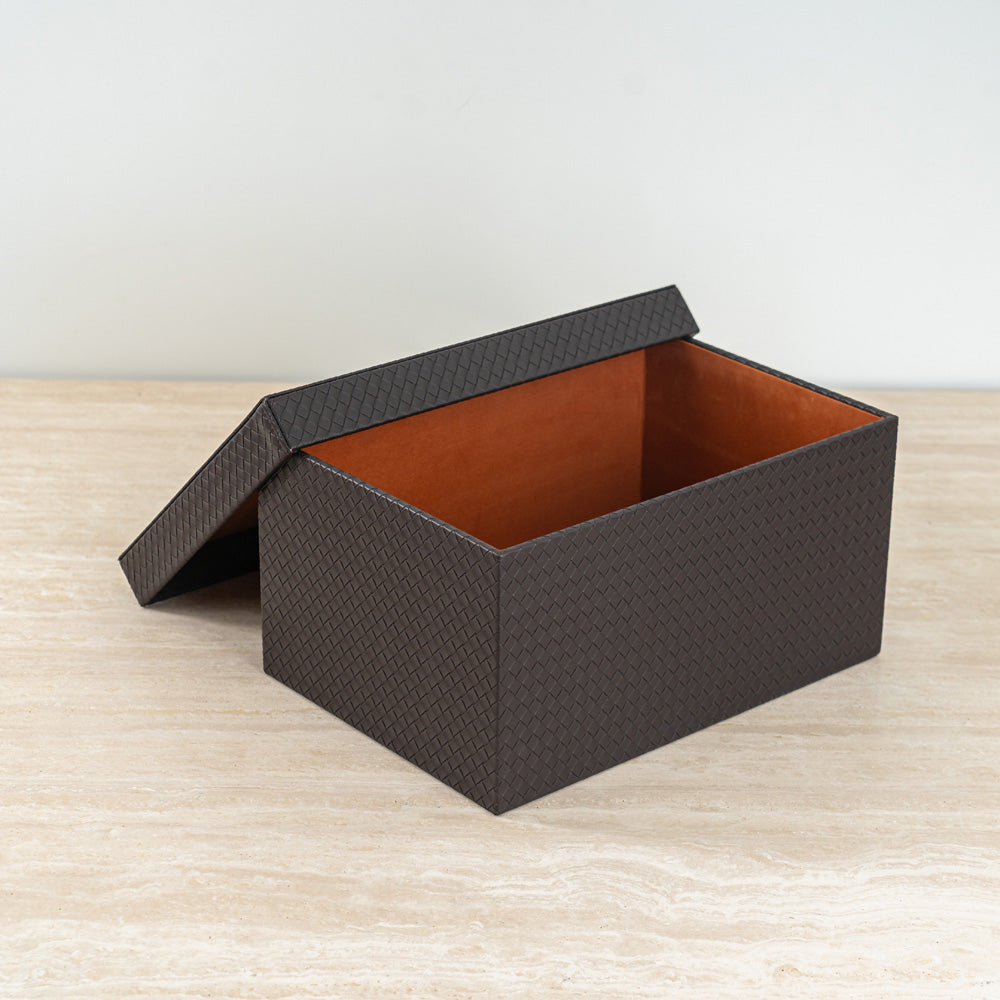 Decorative woven keepsake basket for stylish and functional home organization