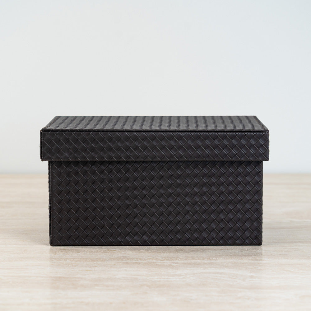 Hand-woven Hugo storage box with minimalist design for organizing jewelry and small essentials