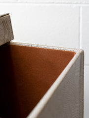 Luxurious large PU leather storage box with velvet lining, offering practical and elegant storage for modern, minimalist, or contemporary home décor.