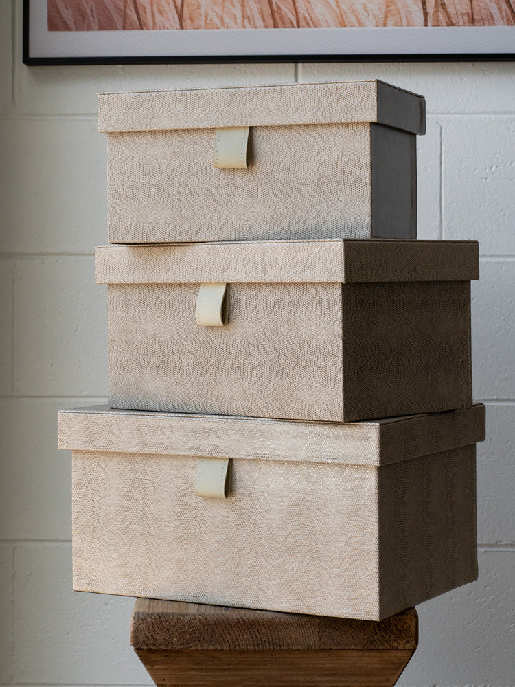 Stylish medium-sized PU leather storage box featuring a plush velvet interior, ideal for storing accessories or everyday essentials on a vanity, dresser, or shelf.